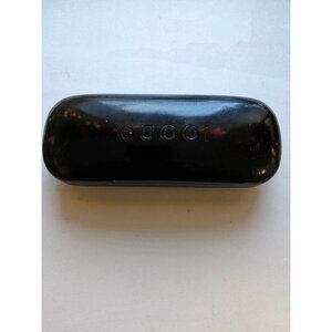 Gucci Genuine Hard Sunglasses Eye Glasses Case Clam Shell Black Velvet Interior
